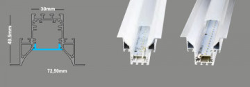 SOFLIGHT - 012.2820ACO.001.84 - Luminária LED 2820mm Rossio 72 Acetin. Natural