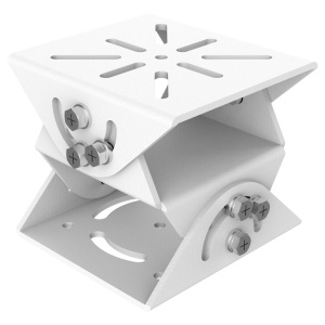 Suporte de poste - Adequado para uso interior/exterior - Cor branco - 115 x 103 x 100 mm
