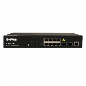 Switch Ethernet L2+: 8x Gb Ethernet + 2x SFP (1Gbps)