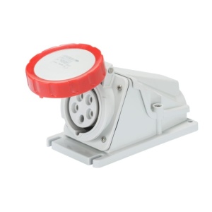 Tomada fixa de superfície a 90°, IP67, 3P+T, 16 A, 400 V