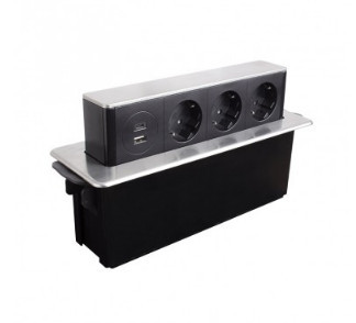 Tomada móvel HOP BOX com USB tipo A + C
