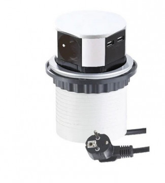 Tomada USB TETRA BOX Z embutida na bancada