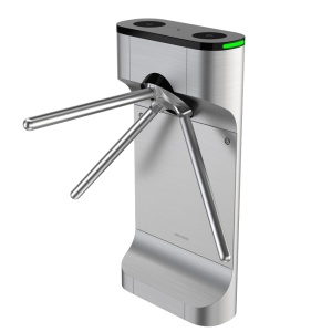 Torniquete de acesso bidirecional - 3 braços rotativos - Horários, alarmes e modos de abertura - Dimensões de passo 550 mm - Aço inoxidável SUS304 de 1.2 mm - Compatível com sistemas de terceiros