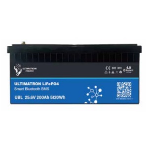 UBL-24-200-Lithium Ultimatron Battery 25.6V 200AH 5120WH LIFEPO4 SMART BMS avec Bluetooth