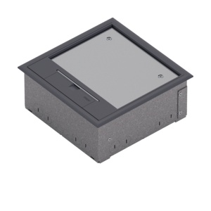 UDKQ067011 – Box + quadratischer Deckel. Sol. Komp. 12M Grau. HAGER EAN:4012740031493