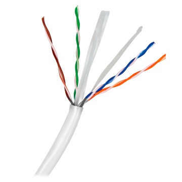 UNIVIEW UTP Cable Category 6. - Conductor ofc, 100% Copper - Diameter 24 AWG -0.53mm - Certificate DCA -S2, D2, A2 - LSZH / White Outside Cover - supplied in a 305m card box.