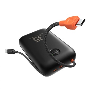 Veger Power Bank - Capacidade 30000mAh - Entradas USB-C e cabo USB-C - Saídas USB-C, USB-A e cabos incluídos - Cabos incluídos: USB-C e Lightning - Carregamento rápido de dispositivos 3 ao mesmo tempo