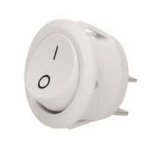 W1.11 / Biały Orno - Interrupteur rond (bouton) blanc