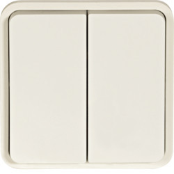 WNA044B - CUBYKO - Double inverter button, white Hager Ean: 3250617175449