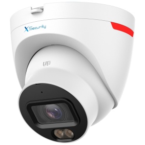 X-Security Câmara IP Turret Wizcolor - 8 Megapíxel (3840×2160) | Sensor 1/1.8" F1.0 - Lente 2.8mm | Luz branca 30m - WDR 120dB | Microfone embutido - WizSense, com classificação de pessoas e veículos - MicroSD 256GB | IP67