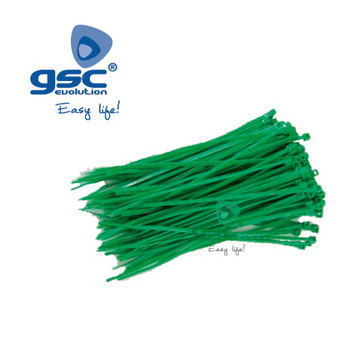 000901366 - 8433373013667Saco 25u Abraçadeiras 100% nylon 250x4,8mm Verde
