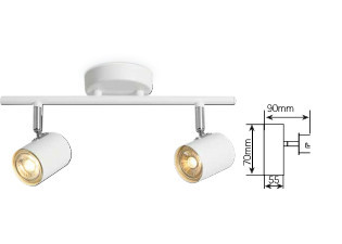 001905357 - 8433373053571 DOUBLE CEILING LINEAR GU10 WHITE