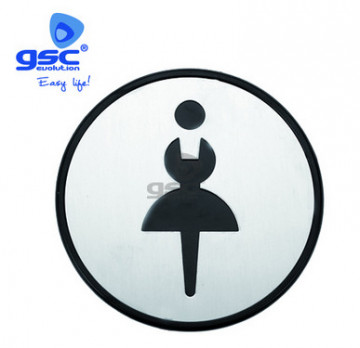 003301397 - 8433373013971 Women's Bathroom Sticker Ø97mm
