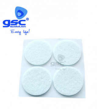 003802754 - 8433373027541Conjunto de 4 feltros adesivos redondos Ø35mm - Branco