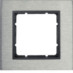 10113606 - B.7 - quadro x1, Inox/antrac mate HAGER EAN:4011334383178