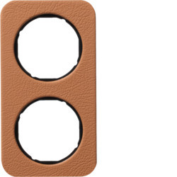 10122364 - R.1 - quadro x2, Pele natural/preto HAGER EAN:4011334412991