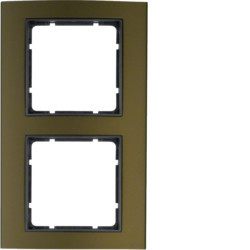 10123001 - B.3 - quadro x2, castanho/antracite HAGER EAN:4011334371595