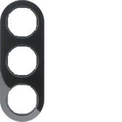 10132045 - R.clásico - marco x3, negro HAGER Ean:4011334364573