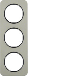 10132104 - R.1 - quadro x3, Inox/preto HAGER EAN:4011334392675