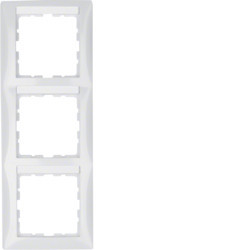 10138919 - S.1 - marco x3 p.-ETIQ. vertical., blanco HAGER Ean:4011334276968