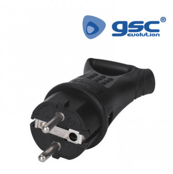 102015002 - 8433373037328 Bipolar Bipolar Plug with Waterproof Rubber Cable 4.8 mm Black