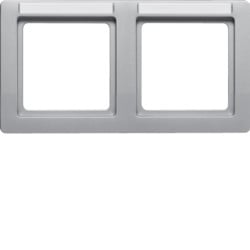 10226014 - Q.1 - marco x2 p.-ETIQ. bocina., aluminio HAGER Ean:4011334442783