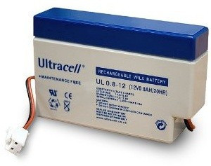 12V 0.8AH lead battery (96x25x62 mm) - Ultracell