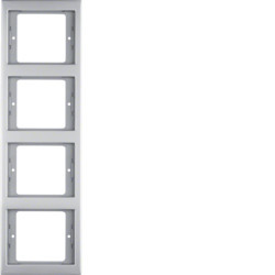 13437004 - K.5 - marco x4 vertical., inoxidable HAGER Ean:4011334281962