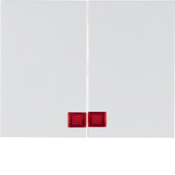 14377009 - K.1/K.5 - tecla dupla c/ visor, branco HAGER EAN:4011334268000