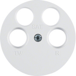 14842089 - R.x - espelho TV 4 saídas, branco HAGER EAN:4011334370932