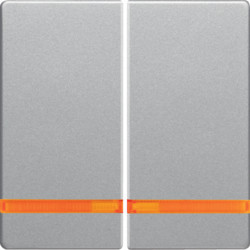 16276084 - Q.x - tecla dupla c/visor, alumínio HAGER EAN:4011334443414