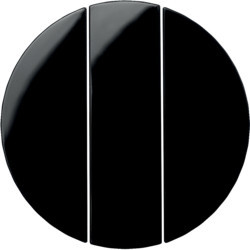 16652045 - R.1/R.3 - tecla tripla, preto HAGER EAN:4011334366546
