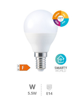 200651002 - 8433373058620 LED LED Smithing LED via WiFi and Bluetooth 5.5W E14 RGB + CTT adjustable