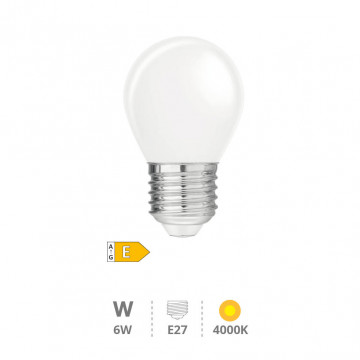 200690079 - 8433373071377Crystal Series 6W E27 4000K Sphärische LED-Glühbirne