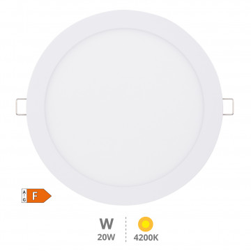 201000076 - 8433373072350Lonbo abajo redondo LED construido 20W 4200K Blanco