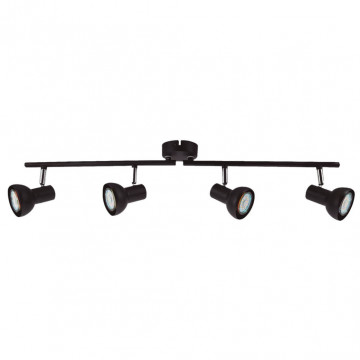 202000040 - 8433373072282Spot lineal cuadruplicar de techo Kaitola Serie GU10 Negro