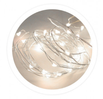 204805010 - 8433373064645Guirlanda de fio LED 9,9M 8 funções Luz fria
