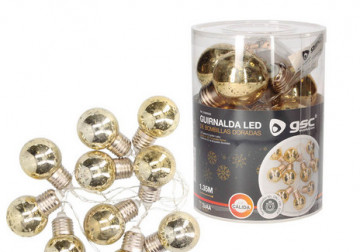 204805020 - 8433373065659Guirlanda LED de lâmpadas douradas 1,35M Luz quente