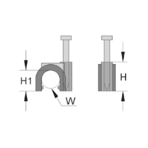 262272 - ISO -Clip Gris clair Ø 10,0 x 10,4 mm 100Uni