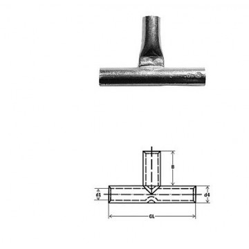 291350 - Conector T estanhado 70 mm² 1uni
