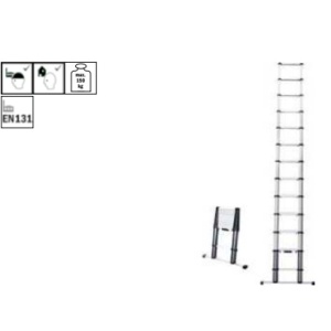 392802 - Échelle télescopique en aluminium 3,8 m 1Uni