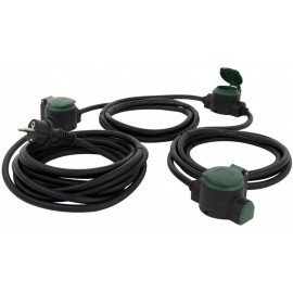 3x Gartenerweiterung schuko 10m