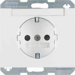 47387009 - K.1/K.5 - Schuko p-ETQ. obtri., blanco HAGER Ean:4011334263661