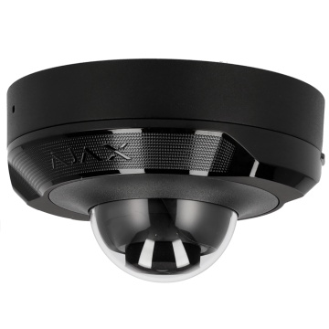 5-Megapixel-Ajax-IP-Kamera – Progressive Scan CMOS – 4-mm-Objektiv, MicroSD-Steckplatz bis zu 256 GB – IR-LED-Reichweite 15 m, PoE 802.3at – mit künstlicher Intelligenz – schwarze Farbe