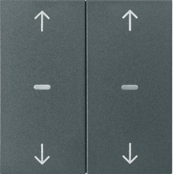 80961385 - Cubrir BP Knx S/B 2T c/BCU, flechas, Antr HAGER Ean:4011334482253
