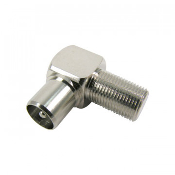 Angle adapter "F" female - "CEI" male, plastic box