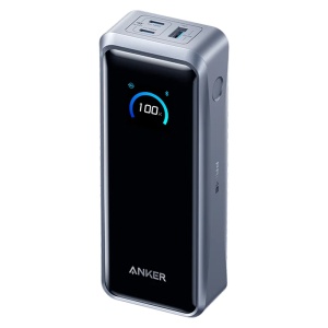 Anker Power Bank - Capacidade 26000mAh - Entrada 2x USB-C, 1x Pin Pogo - Saídas 2x USB-C, 1xUSB-A | Cabo USB-C incluído - Carregamento ultrarrápido e estável - Ecrã digital LED | Cor preta
