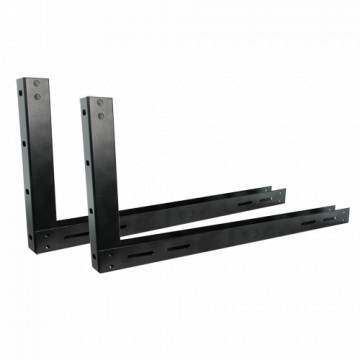 Apoyo de muro - A LOCKBOX-4U - 2 unidades - Fijación ajustable - Material metálico - Color negro