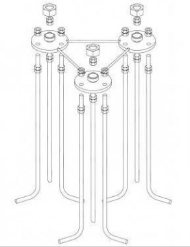 Base Fijado Chapoteo Torre 450 Zinc+RPR