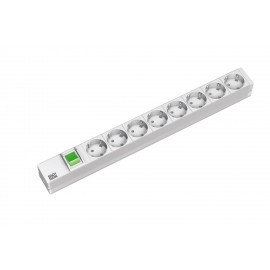 BLOCK 8 BASISAUSGÄNGE 19", 2 MTS-KABEL + SCHALTER